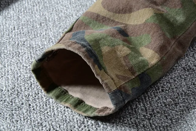 Camouflage Patchwork Distressed Ripped Jeans 2