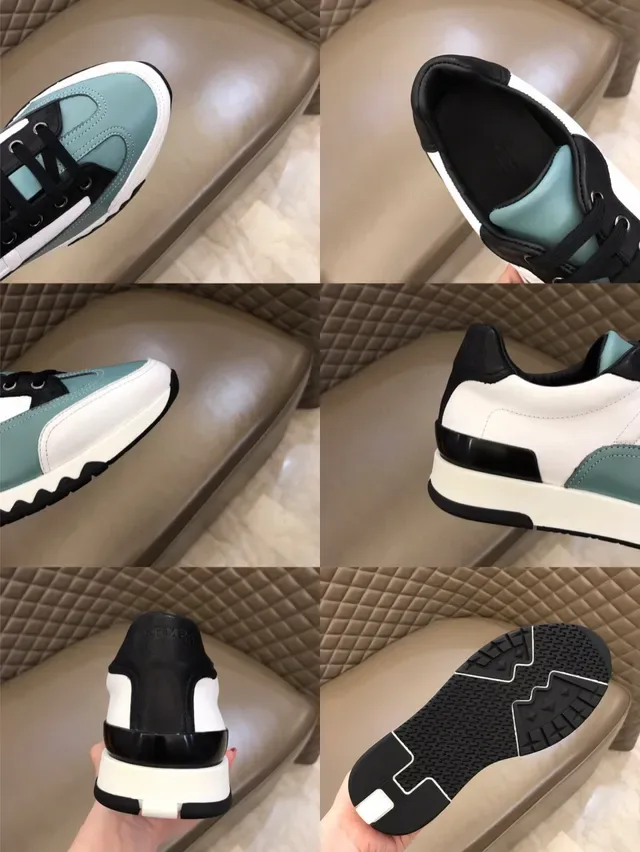Color-Blocked Leather Panel Sneaker 2