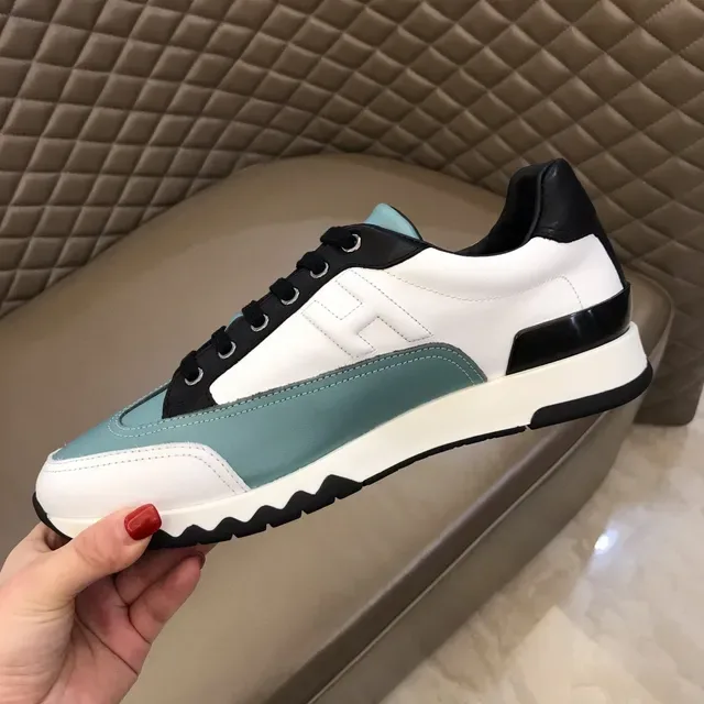 Color-Blocked Leather Panel Sneaker 3