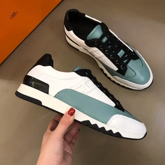 Color-Blocked Leather Panel Sneaker 7