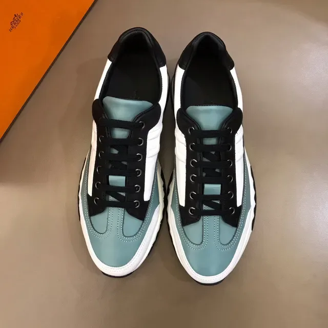 Color-Blocked Leather Panel Sneaker 9
