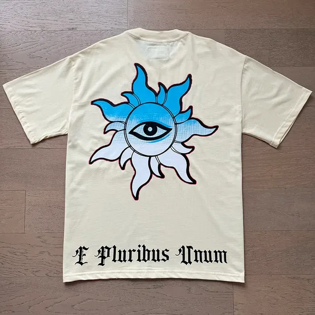 Cream Graphic-Print Double-Sided Oversized T-Shirt 7