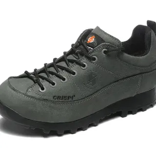 CRISPI Army Green Black Low-Cut Boot Matte Leather Upper Hiking Boots