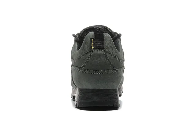 CRISPI Bota de corte baixo Verde Exército Preto Couro Fosco Superior Botas de Trilha 13