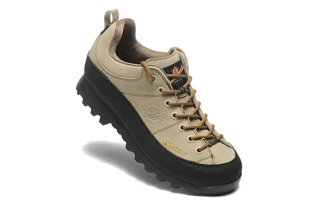 CRISPI Bota de corte baixo Verde Exército Preto Couro Fosco Superior Botas de Trilha 17