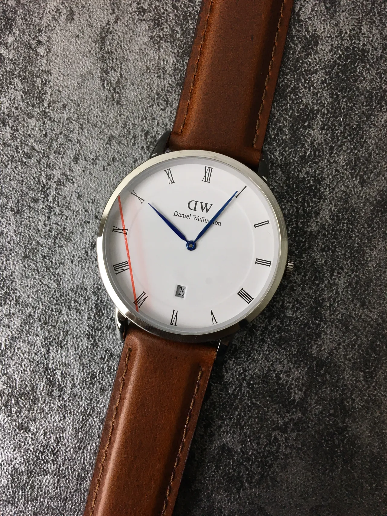 Daniel Wellington Brown White Minimalist Thin Case Quartz Watch 2