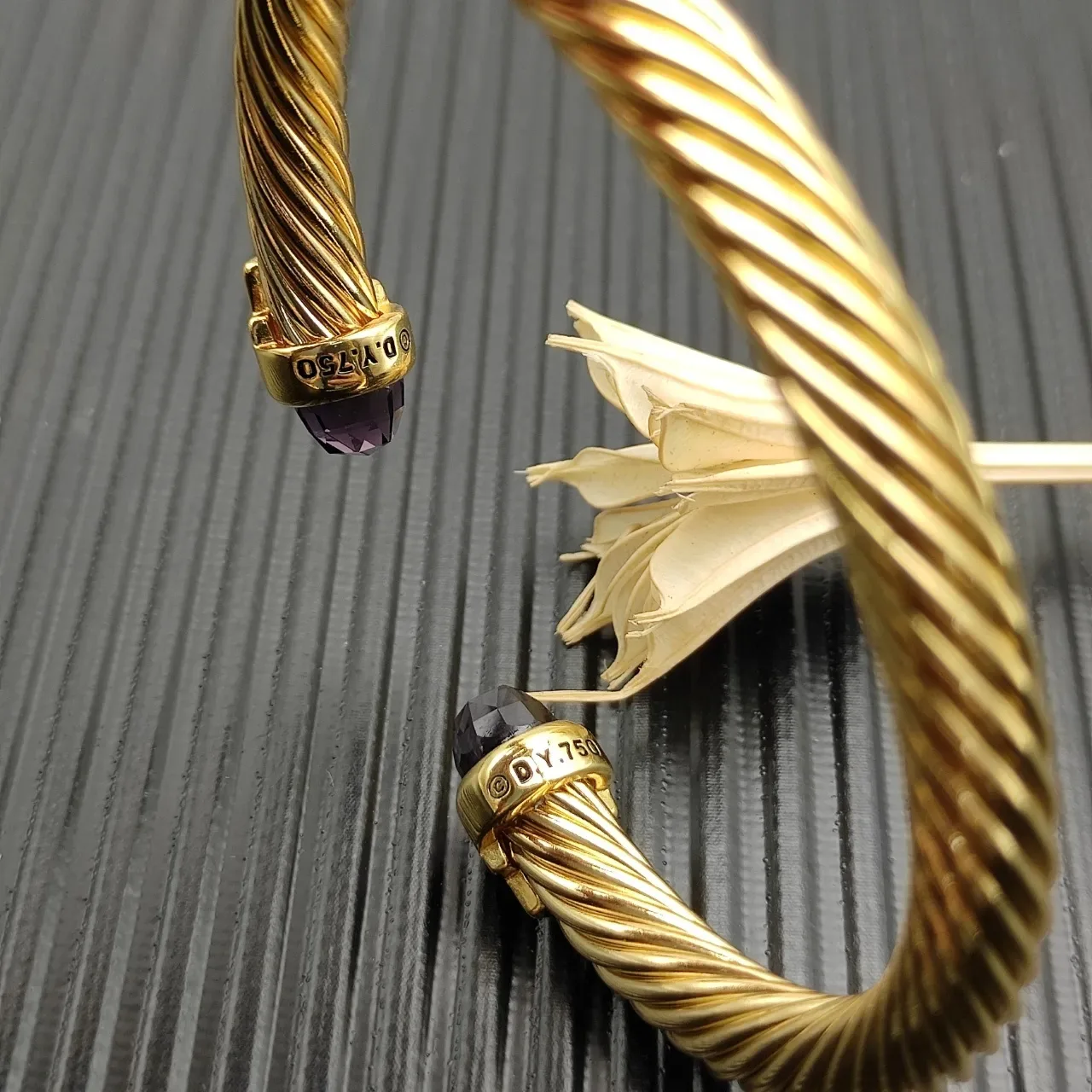 David Yurman Cable Classic Gemstone Terminal Bracelet 6