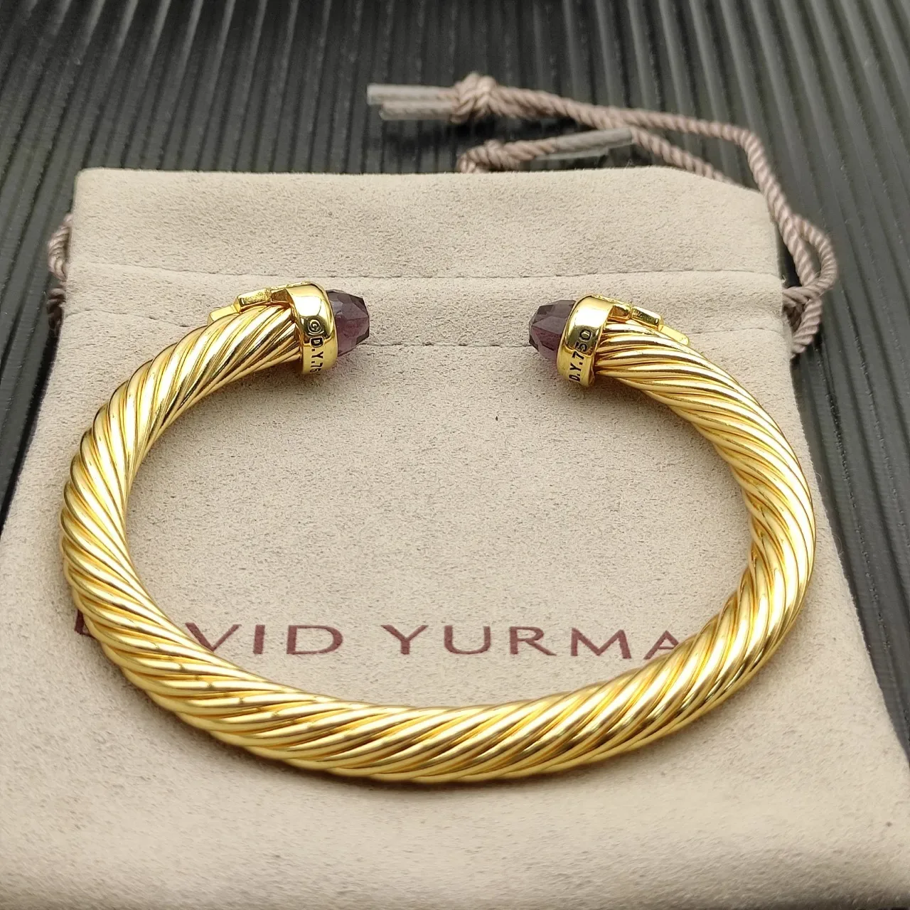 David Yurman Cable Classic Gemstone Terminal Bracelet 9
