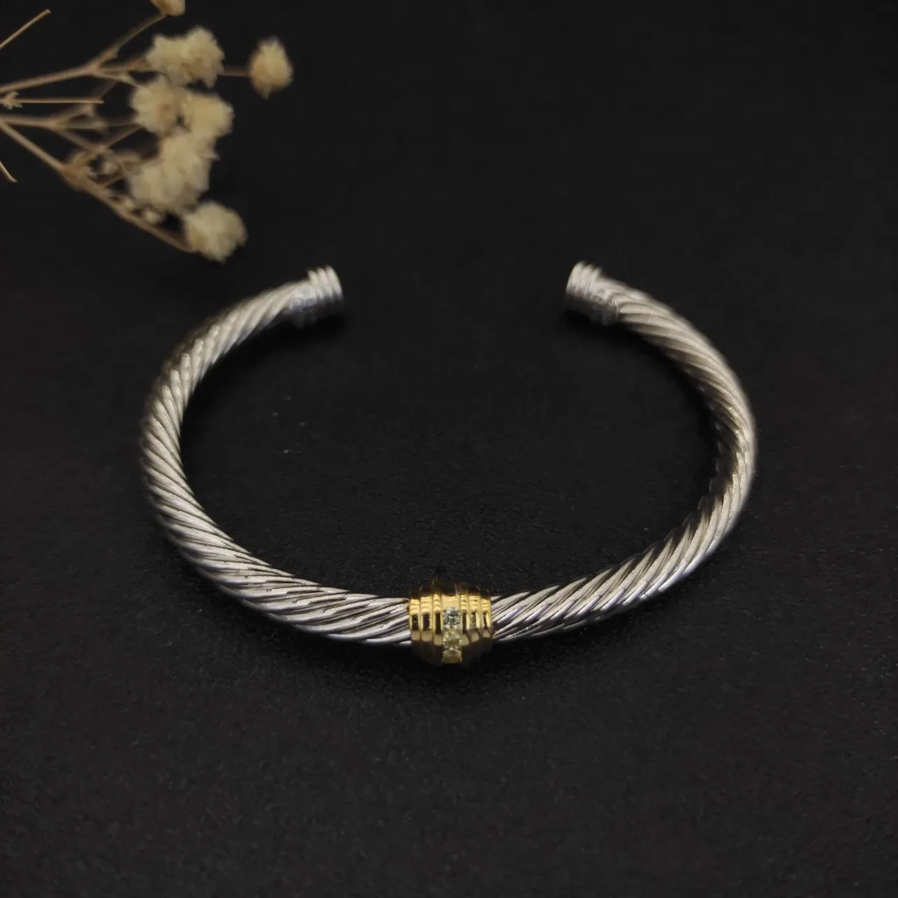David Yurman Cable Classic Two-Tone Twisted Bracelet 9