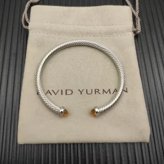 سوار David Yurman Cable Classics فضي برتقالي جيمستون تيرمينالز ملتوي