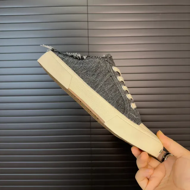 Denim Upper Lace-Up Mule Sneaker 6