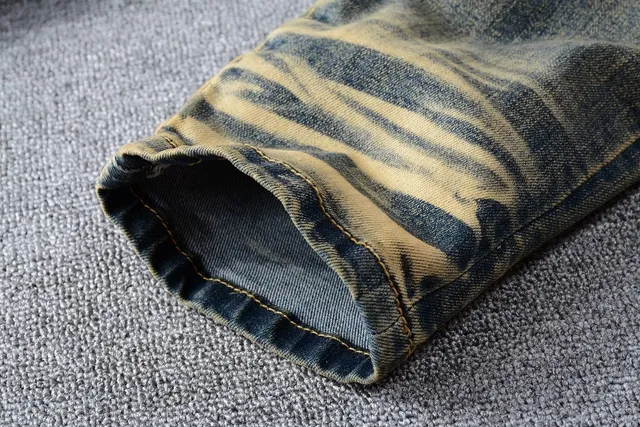 Distressed Acid-Wash Embroidered Snake Slim-Fit Jeans 6