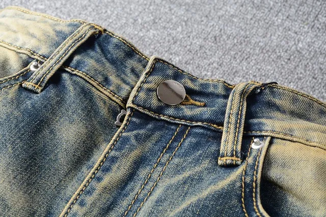 Distressed Acid-Wash Embroidered Snake Slim-Fit Jeans 16