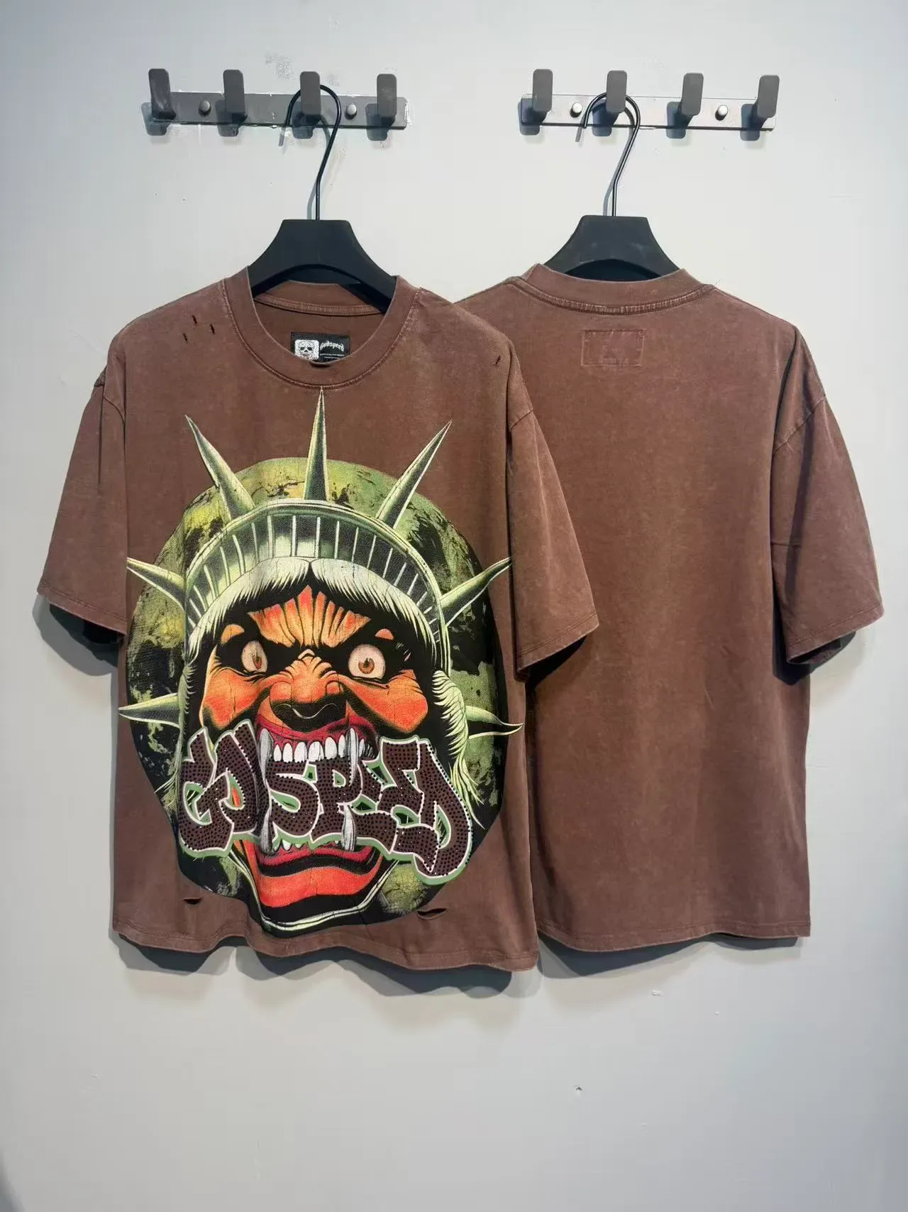 Distressed Acid-Wash Graphic T-Shirt 2