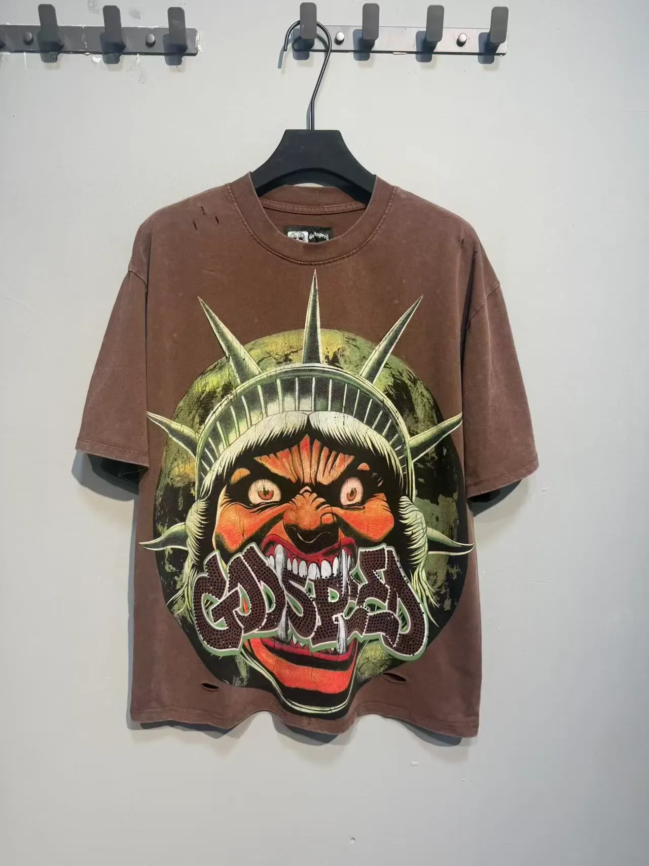 Distressed Acid-Wash Graphic T-Shirt 3