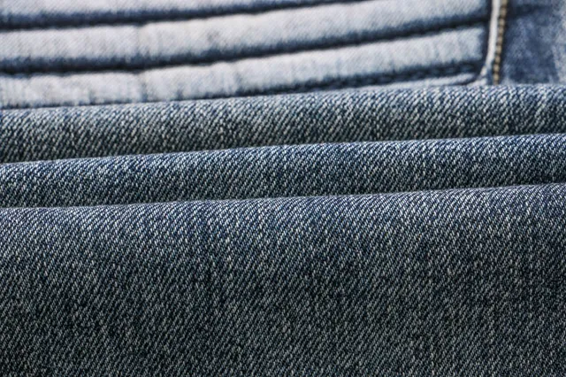 Distressed Moto-Panelled Blue Denim Jeans 21