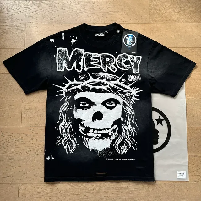 Distressed Oversized Graphic Print Black T-Shirt 9