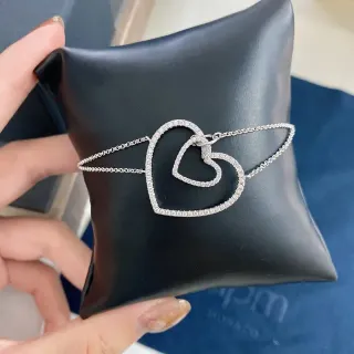 إسورة قلب مزدوج Pavé Outline