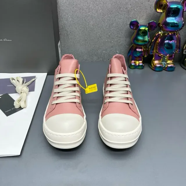 Dusty Pink and Off-White High-Top Lifestyle Sneakers 2
