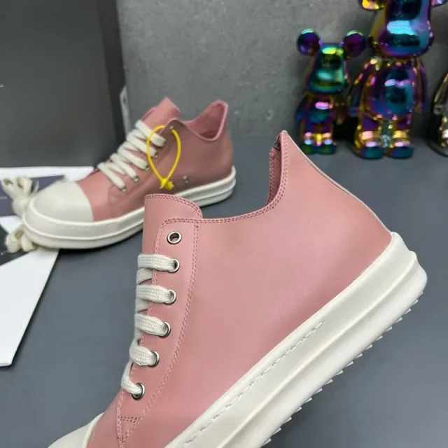 Dusty Pink and Off-White High-Top Lifestyle Sneakers 5