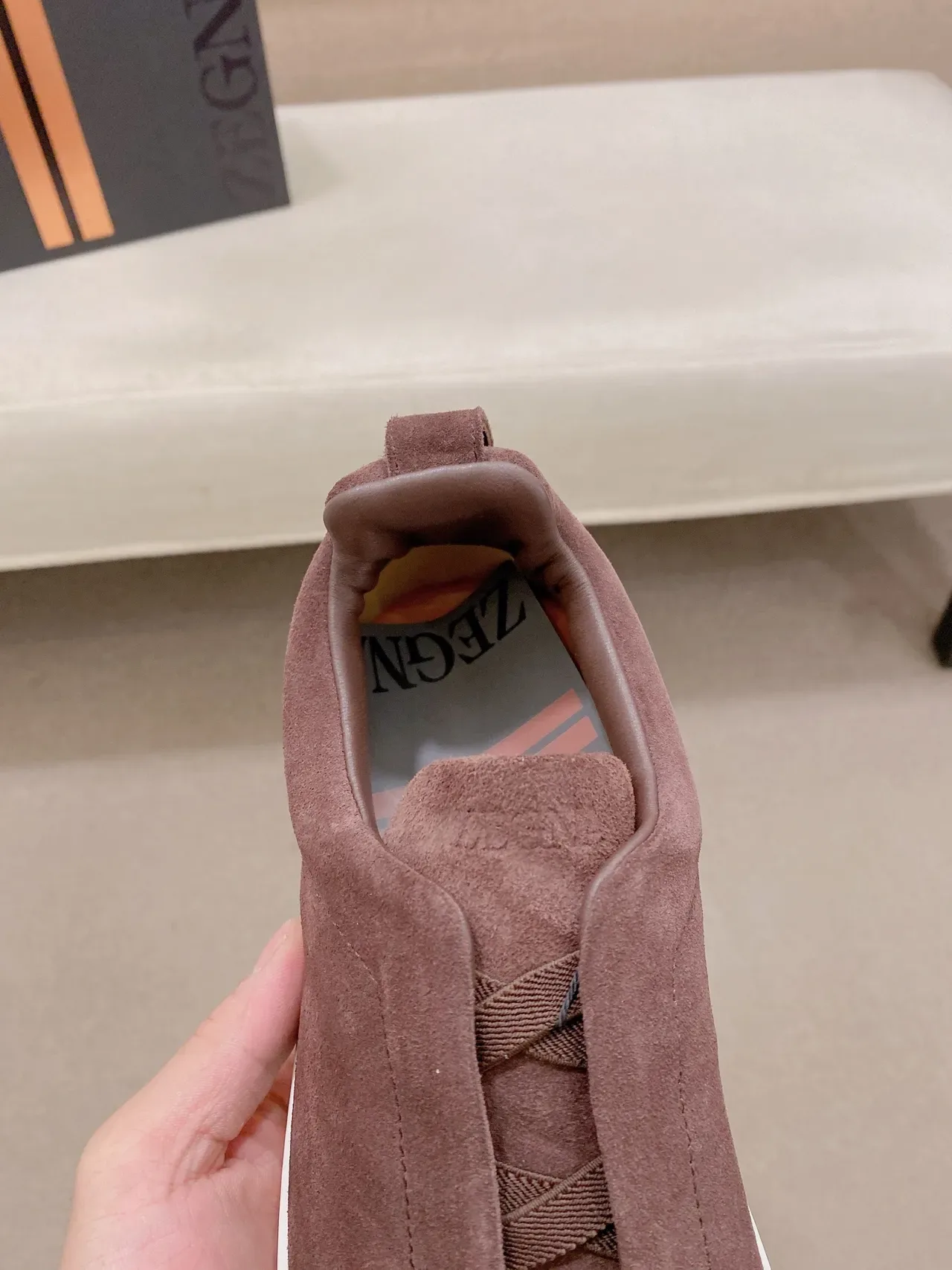 Dusty Rose Suede Slip-On Sneaker 3