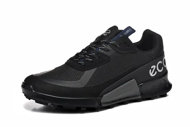 ECCO Black Blue Mesh And Synthetic Overlay Upper Angular Sculpted Midsole Lifestyle Sneakers 3
