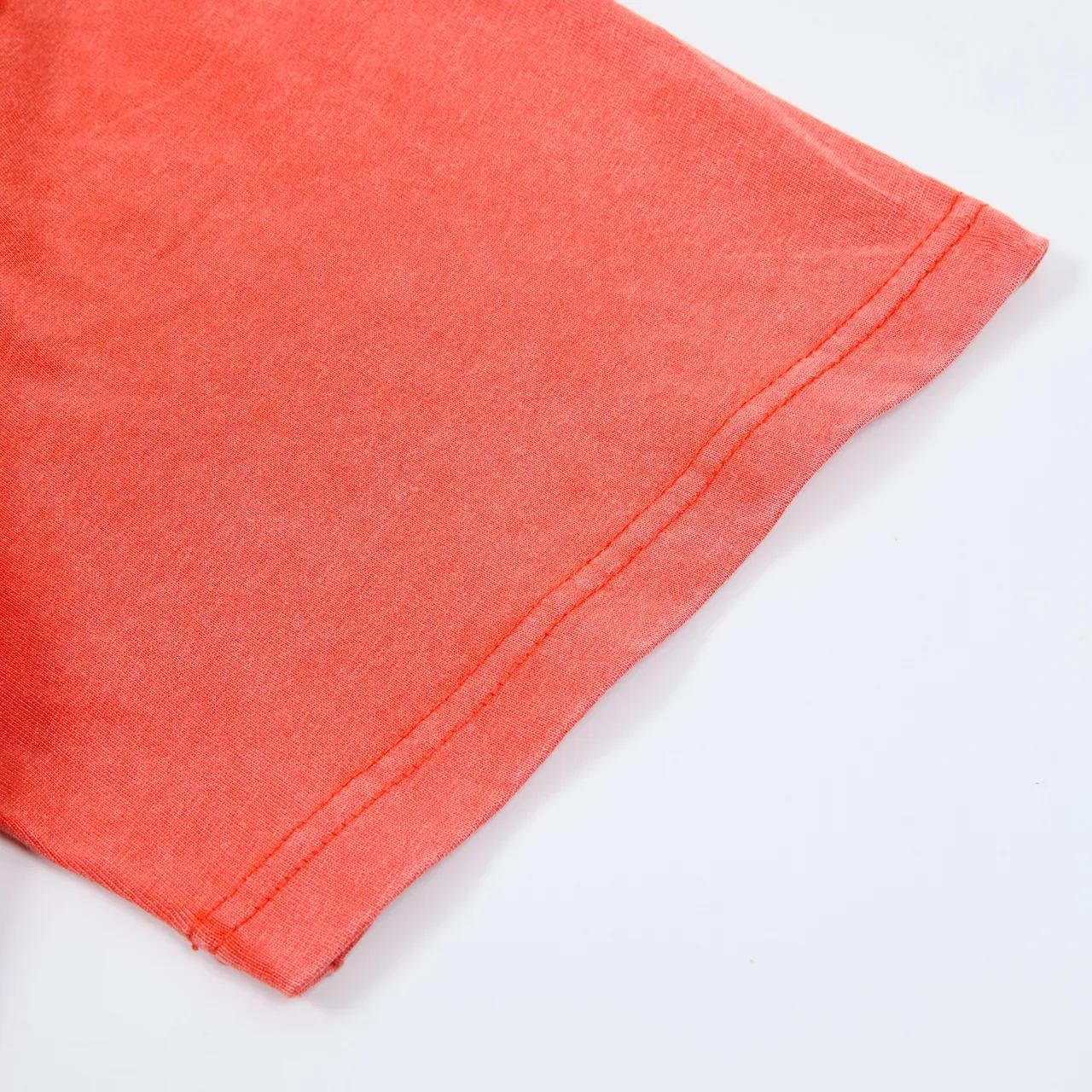FIRST ROW Distressed Orange Rhinestone-Trimmed Graphic T-Shirt 10
