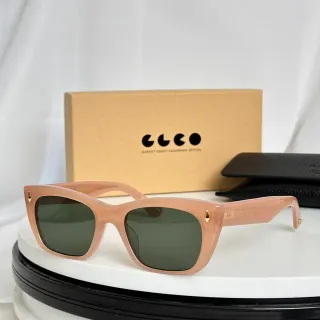 Garrett Leight Angular Cat-Eye 半透明桃色 墨镜