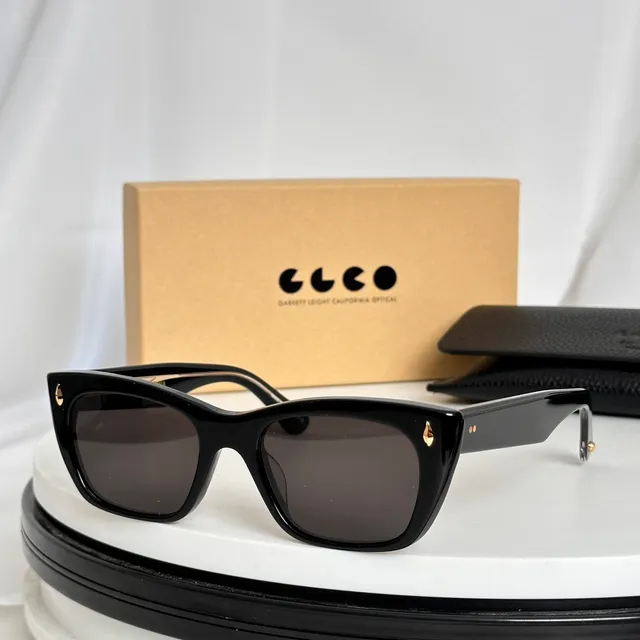 Garrett Leight Angular Cat-Eye Translucent Peach Sunglasses 4