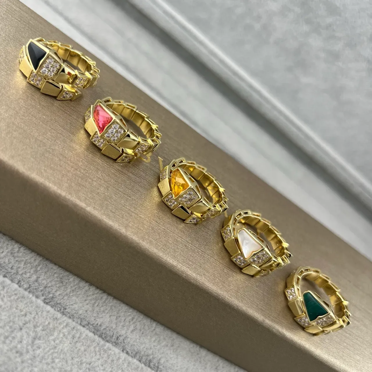 Geometric Pavé-Diamond Triangular-Stone Rings 7
