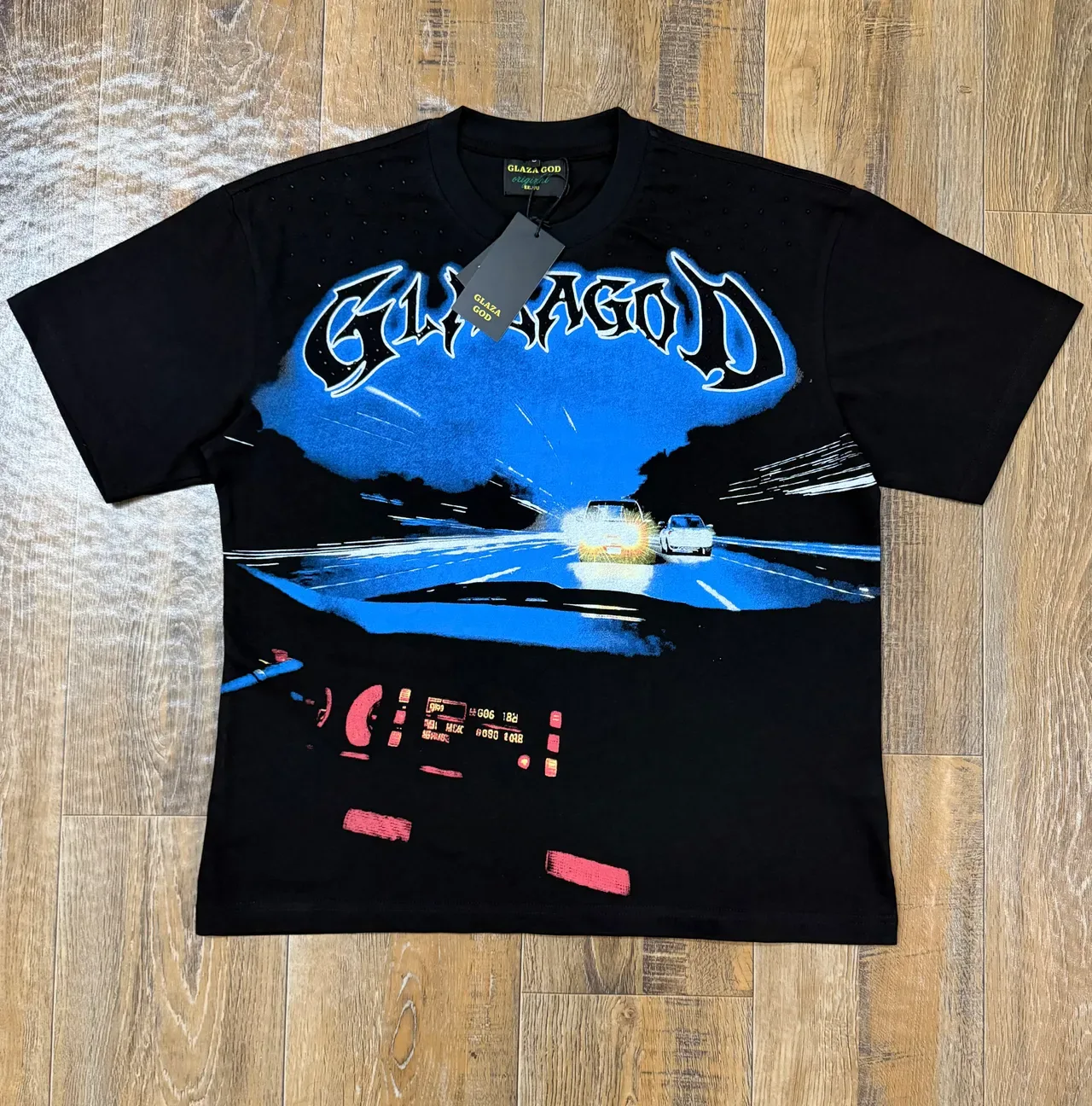 GLAZA GOD Graphic Print Oversized T-Shirt 3