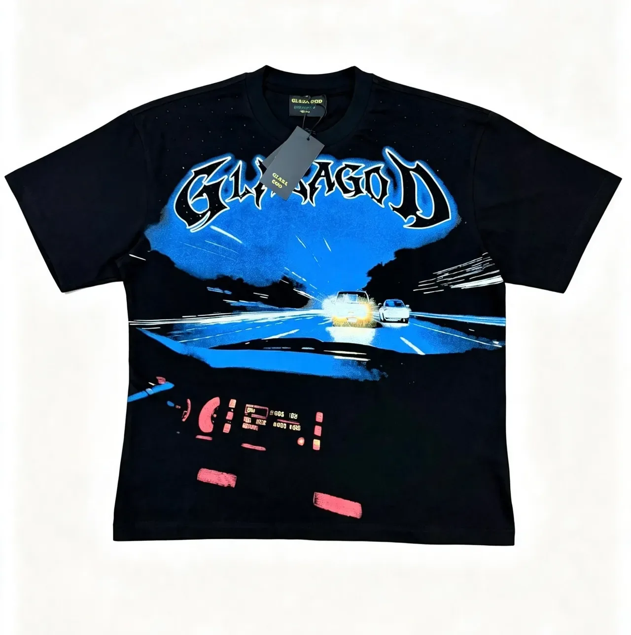 GLAZA GOD Graphic Print Oversized T-Shirt 6