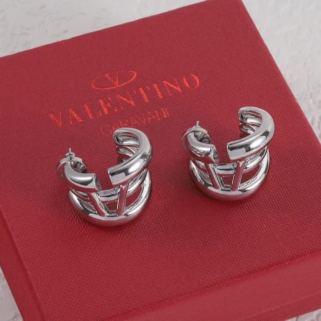 Gold and Silver Interlocking Bar Hoop Earrings 5