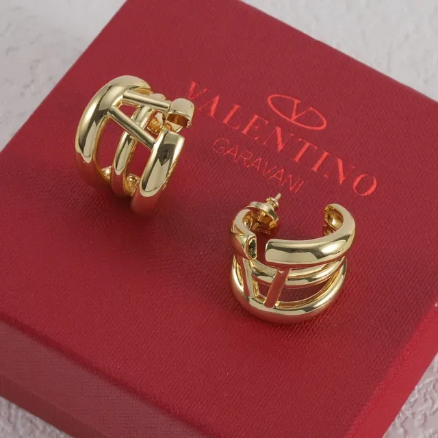 Gold and Silver Interlocking Bar Hoop Earrings 6