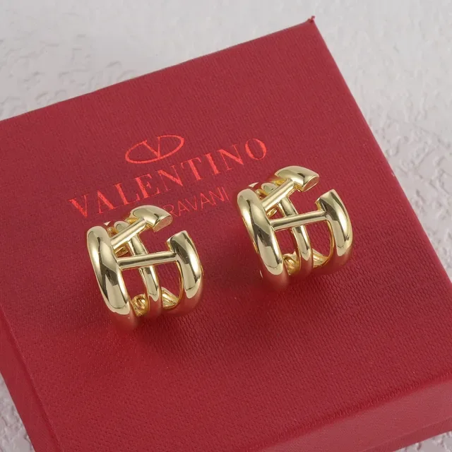 Gold and Silver Interlocking Bar Hoop Earrings 7