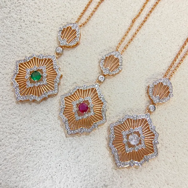 Gold Silver Art Deco Sunburst Double-Tiered Filigree Necklace 3