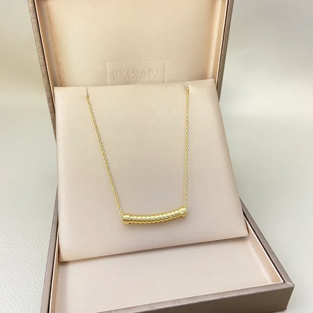 Gold Silver Segmented Bar Pendant Layered Triple-Chain Necklace 4