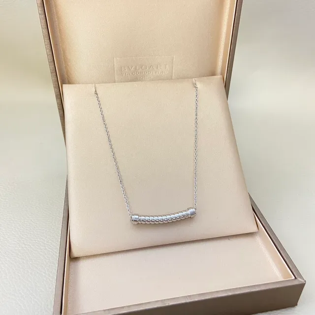 Gold Silver Segmented Bar Pendant Layered Triple-Chain Necklace 5