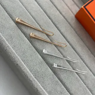 Barre Tapered Or et Argent avec Fermeture à Crochets Bijoux