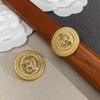 Gold-Tone Medusa Head Sunburst Brooches