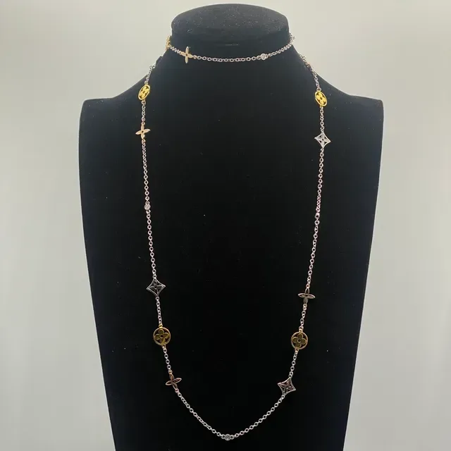 Gold-Tone Multi-Charm Long Chain Necklace 2
