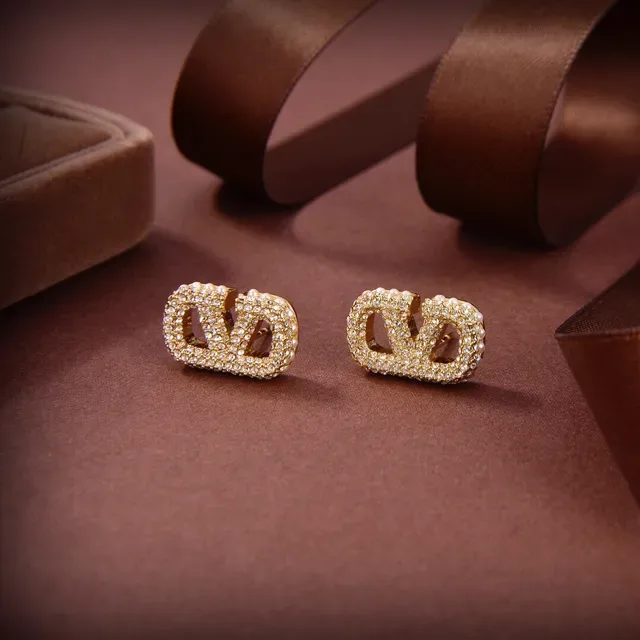 Gold-Tone Pavé and Pearl Geometric Stud Earrings 5