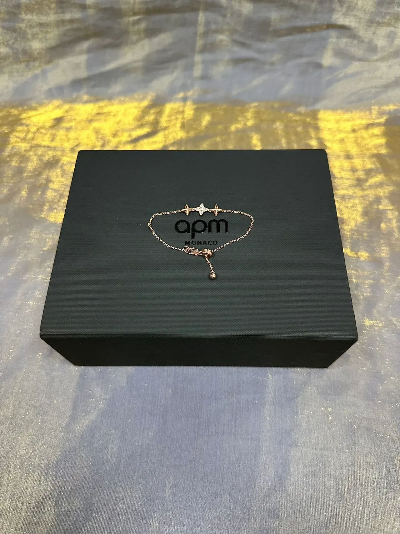 Gold-Tone Pavé Star Motif Chain Bracelet 5