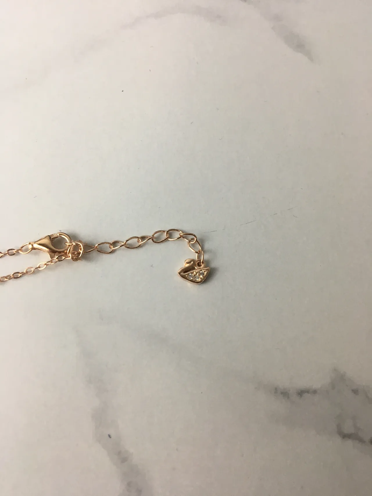 Gold-Tone V-Shaped Pavé Stone Pendant Necklace 2