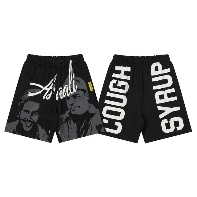 Graphic-Print Elastic-Waist Drawstring Shorts 2
