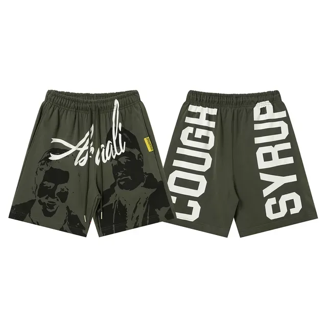 Graphic-Print Elastic-Waist Drawstring Shorts 5