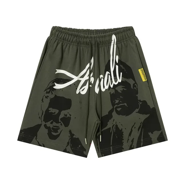 Graphic-Print Elastic-Waist Drawstring Shorts 6
