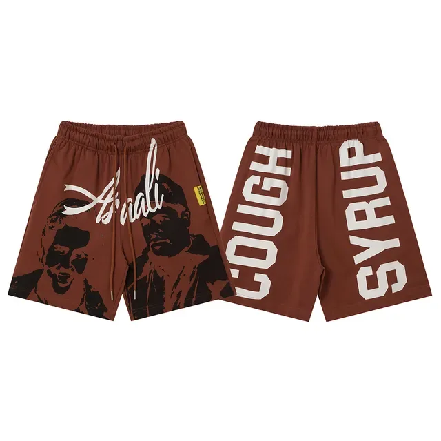 Graphic-Print Elastic-Waist Drawstring Shorts 8