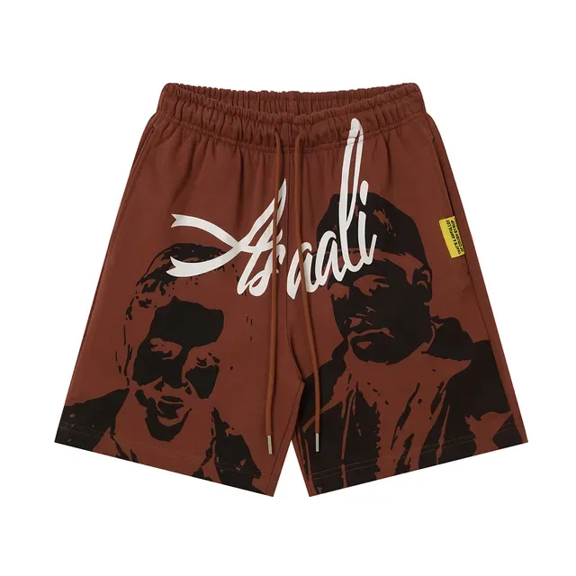 Graphic-Print Elastic-Waist Drawstring Shorts 9