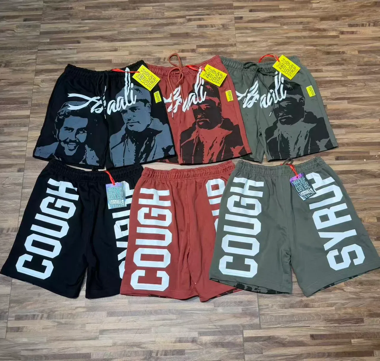 Graphic-Print Elastic-Waist Drawstring Shorts 12